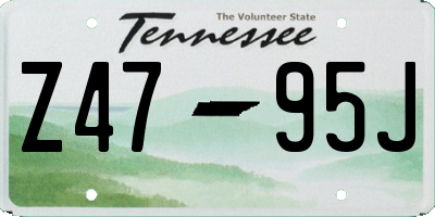 TN license plate Z4795J