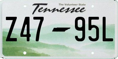 TN license plate Z4795L
