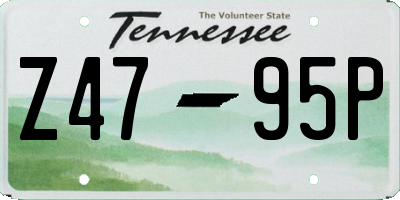 TN license plate Z4795P