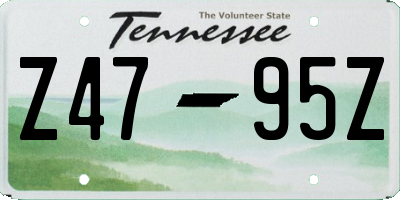 TN license plate Z4795Z