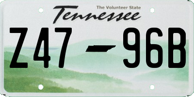 TN license plate Z4796B