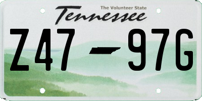 TN license plate Z4797G