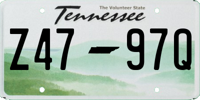 TN license plate Z4797Q