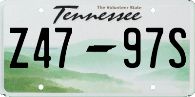 TN license plate Z4797S