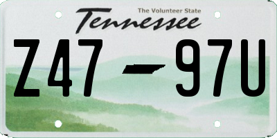 TN license plate Z4797U