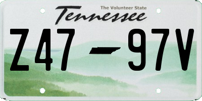 TN license plate Z4797V