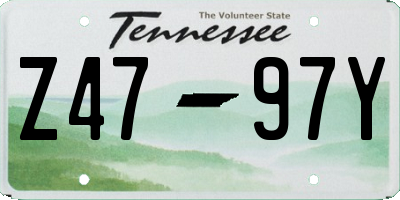 TN license plate Z4797Y