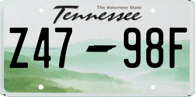 TN license plate Z4798F