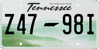 TN license plate Z4798I
