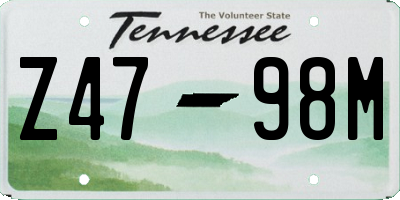 TN license plate Z4798M