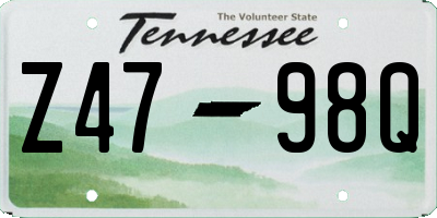 TN license plate Z4798Q