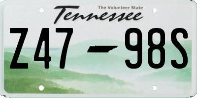 TN license plate Z4798S