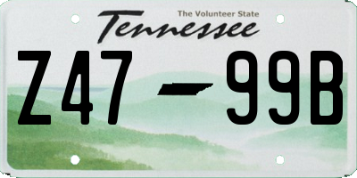TN license plate Z4799B