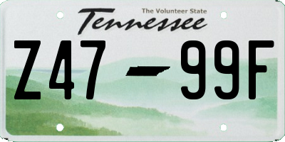 TN license plate Z4799F