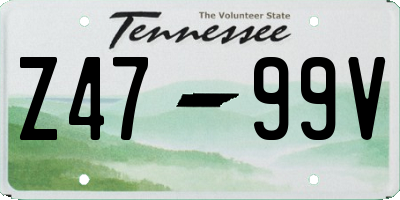 TN license plate Z4799V