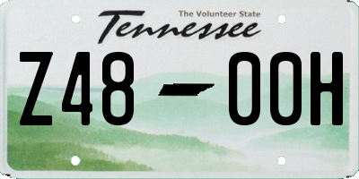 TN license plate Z4800H