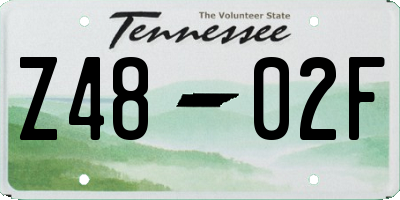 TN license plate Z4802F
