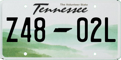 TN license plate Z4802L