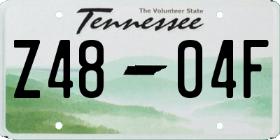 TN license plate Z4804F