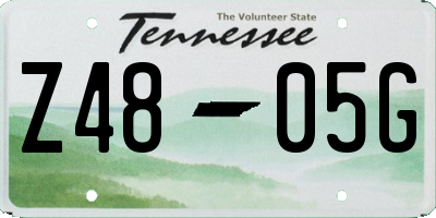 TN license plate Z4805G