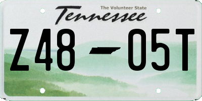 TN license plate Z4805T