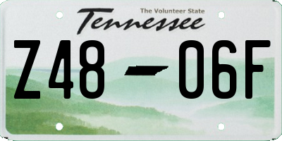TN license plate Z4806F