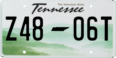 TN license plate Z4806T
