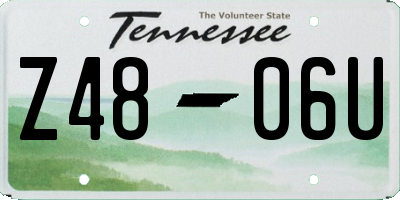 TN license plate Z4806U