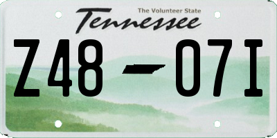 TN license plate Z4807I