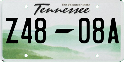 TN license plate Z4808A