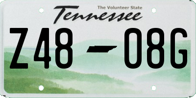 TN license plate Z4808G