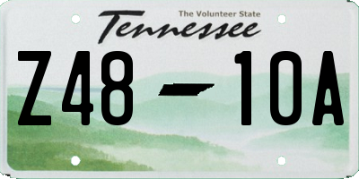 TN license plate Z4810A