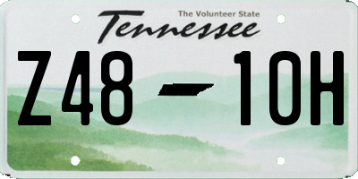 TN license plate Z4810H