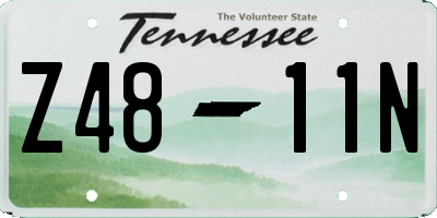 TN license plate Z4811N