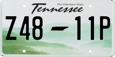 TN license plate Z4811P