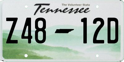 TN license plate Z4812D