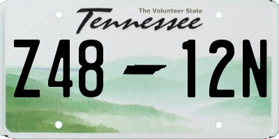 TN license plate Z4812N