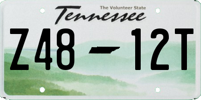 TN license plate Z4812T