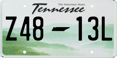 TN license plate Z4813L