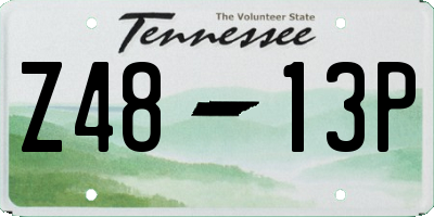 TN license plate Z4813P