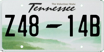 TN license plate Z4814B