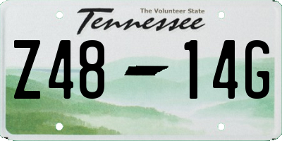 TN license plate Z4814G
