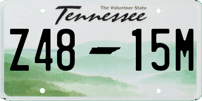 TN license plate Z4815M