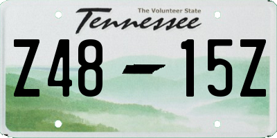 TN license plate Z4815Z