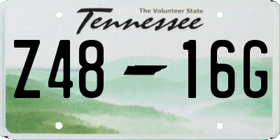TN license plate Z4816G