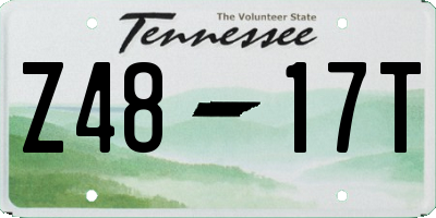 TN license plate Z4817T