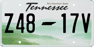 TN license plate Z4817V