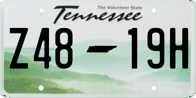 TN license plate Z4819H