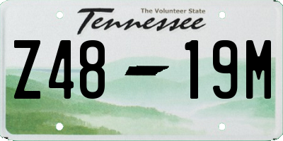 TN license plate Z4819M