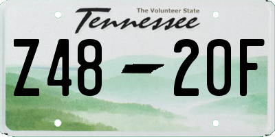 TN license plate Z4820F